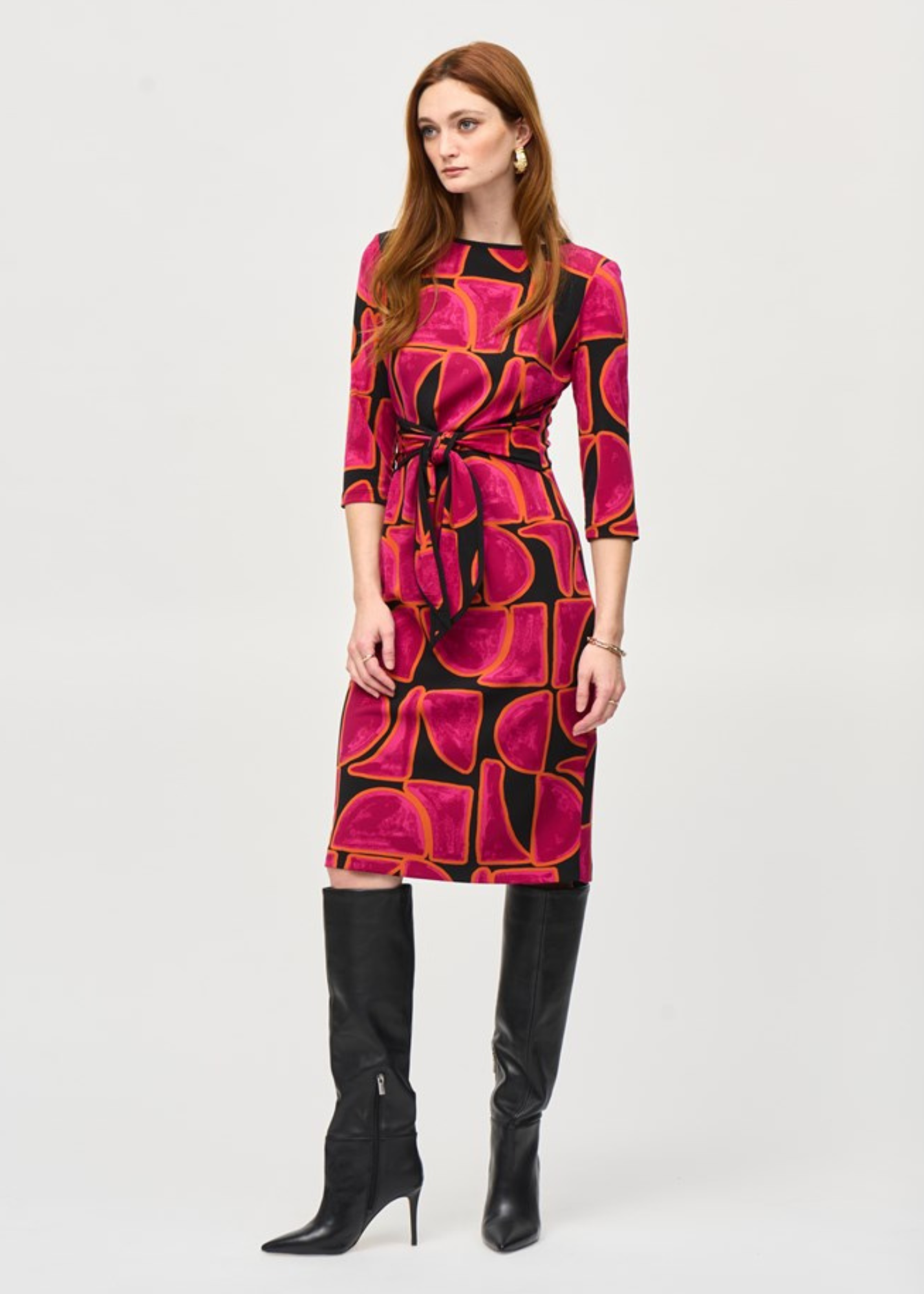 Joseph Ribkoff Silky Knit Abstract Print Sheath Dress