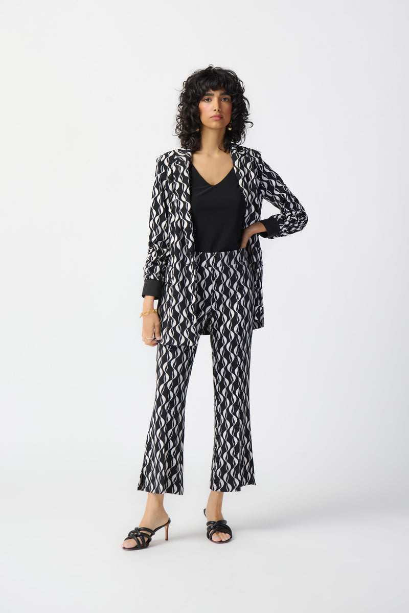 Kara - Joseph Ribkoff Geometric Print Silky Knit Pull-On Pants