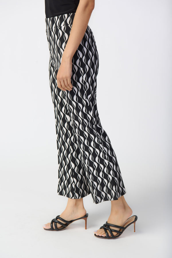 Kara Geometric Print Silky Knit Pull-On Pants by Joseph Ribkoff