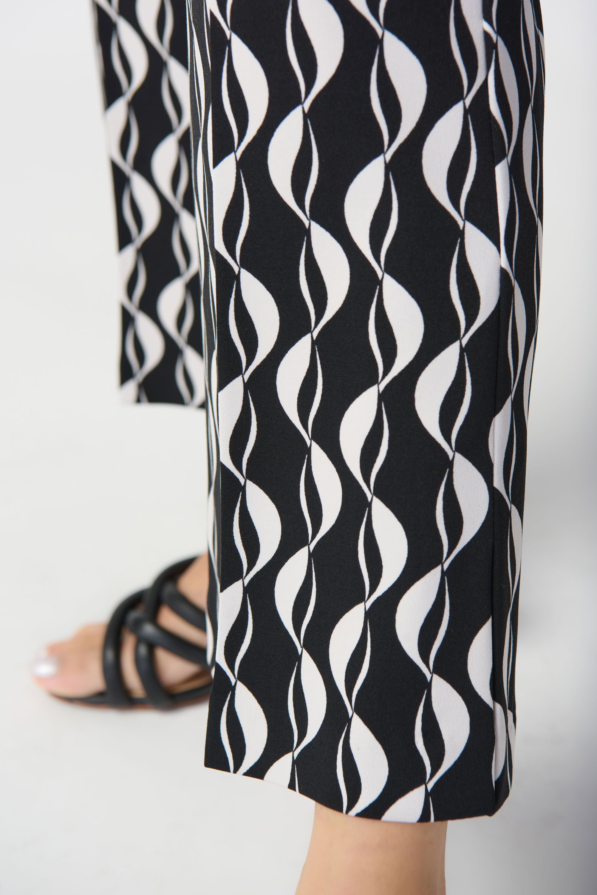 Kara Geometric Print Silky Knit Pull-On Pants by Joseph Ribkoff