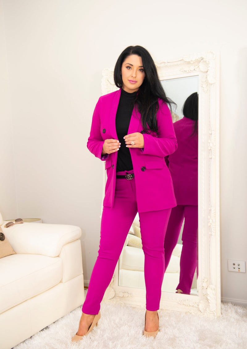 Angelina Magenta Two-piece Suit