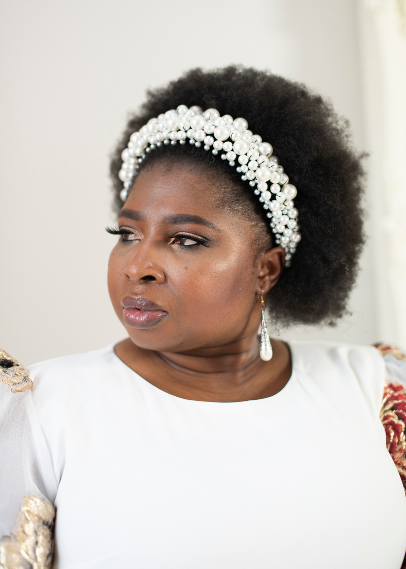 Luxury Pearl white Headband