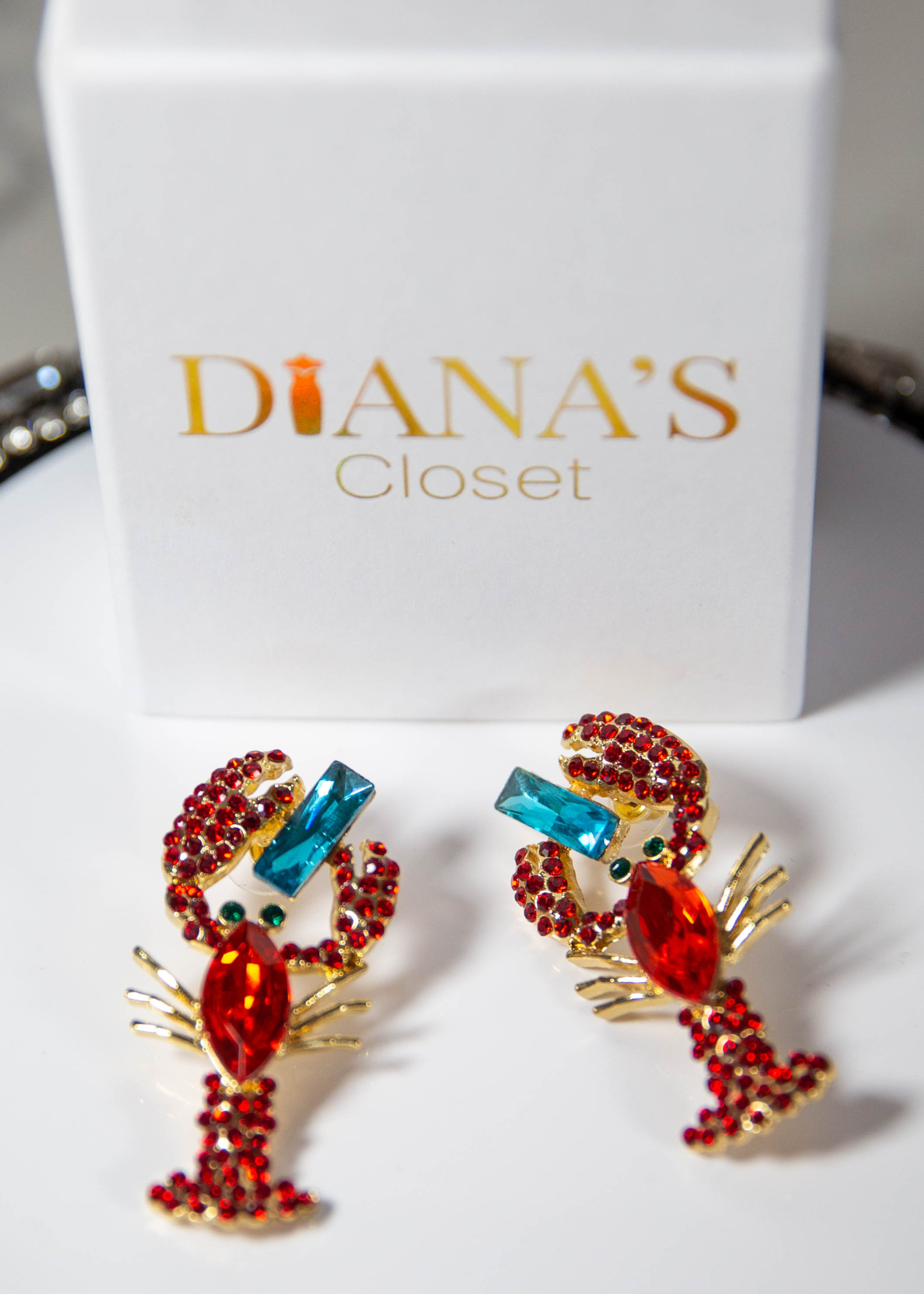 Red Scorpio Rhinestone   Earring