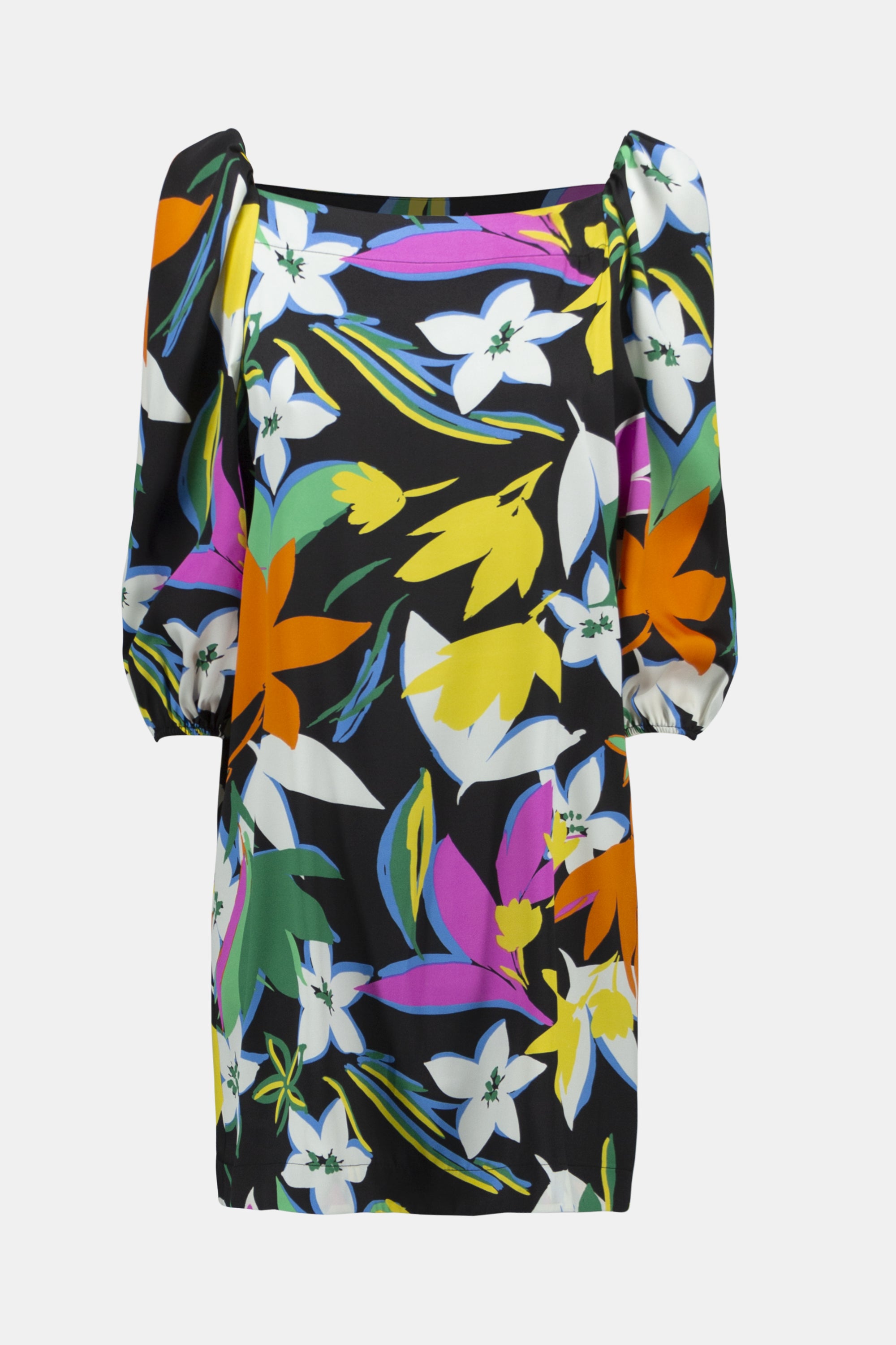 Mona - Joseph Ribkoff Floral Print Satin Dress