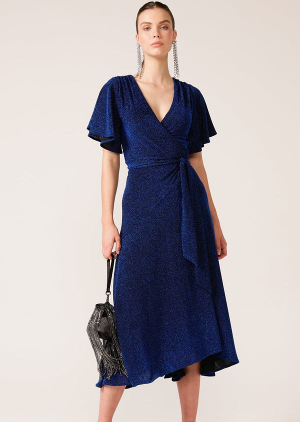 Sydney - Sacha Drake Sapphire Stargaze Wrap Midi Dress