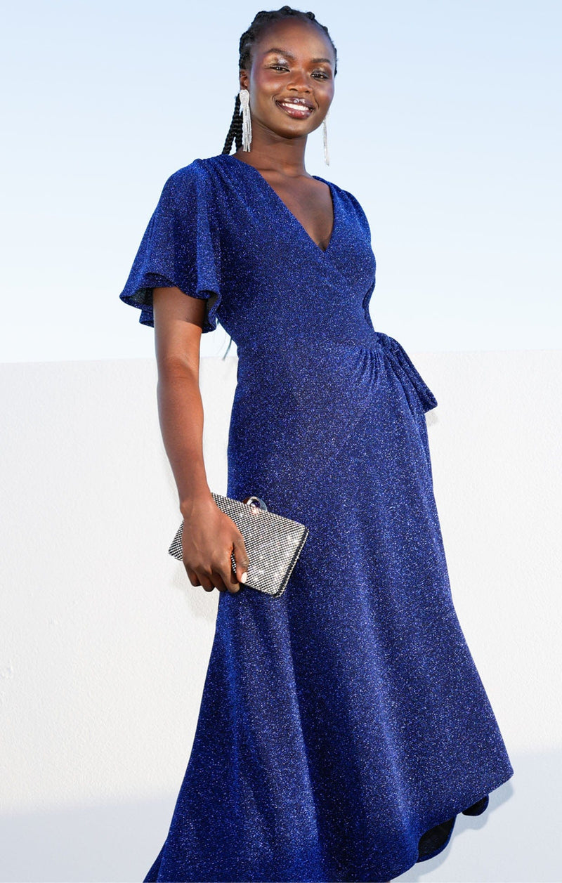 Sydney - Sacha Drake Sapphire Stargaze Wrap Midi Dress