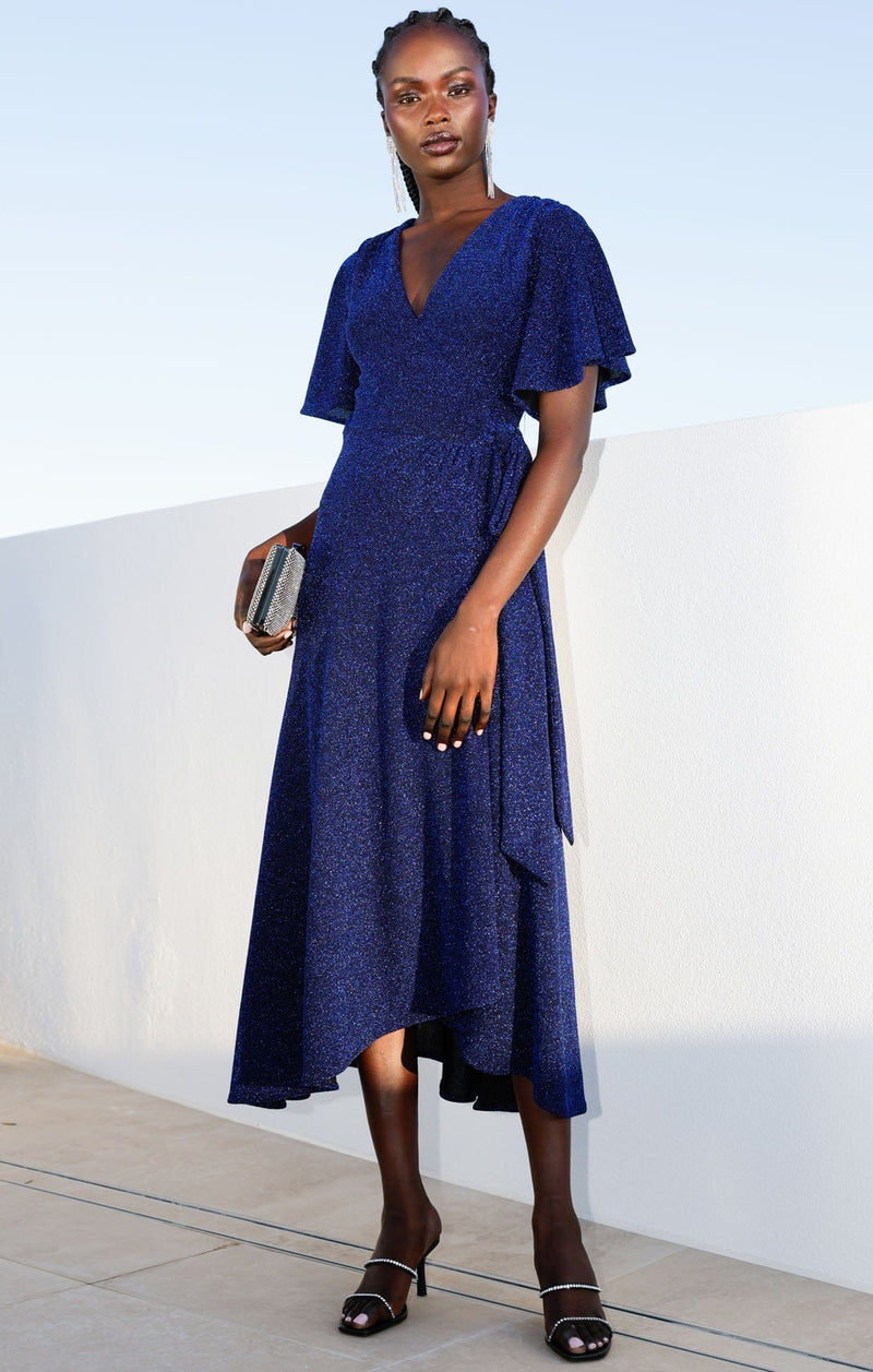 Sydney - Sacha Drake Sapphire Stargaze Wrap Midi Dress