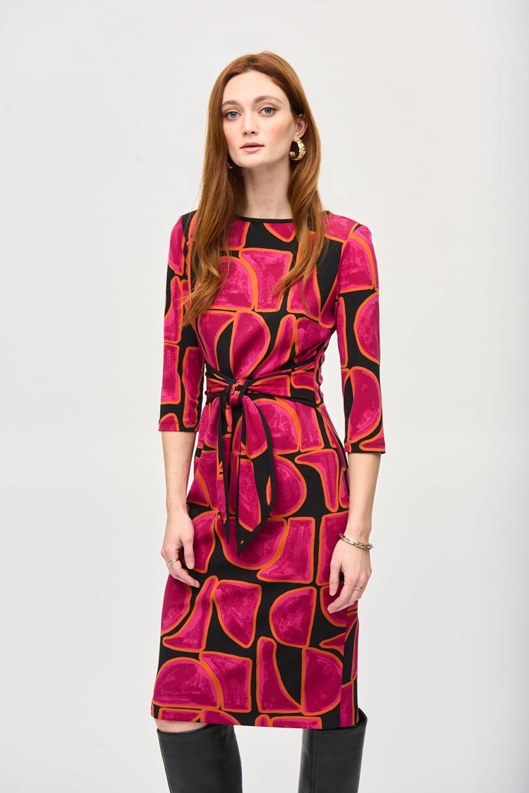 Rosie - Joseph Ribkoff Silky Knit Abstract Print Sheath Dress