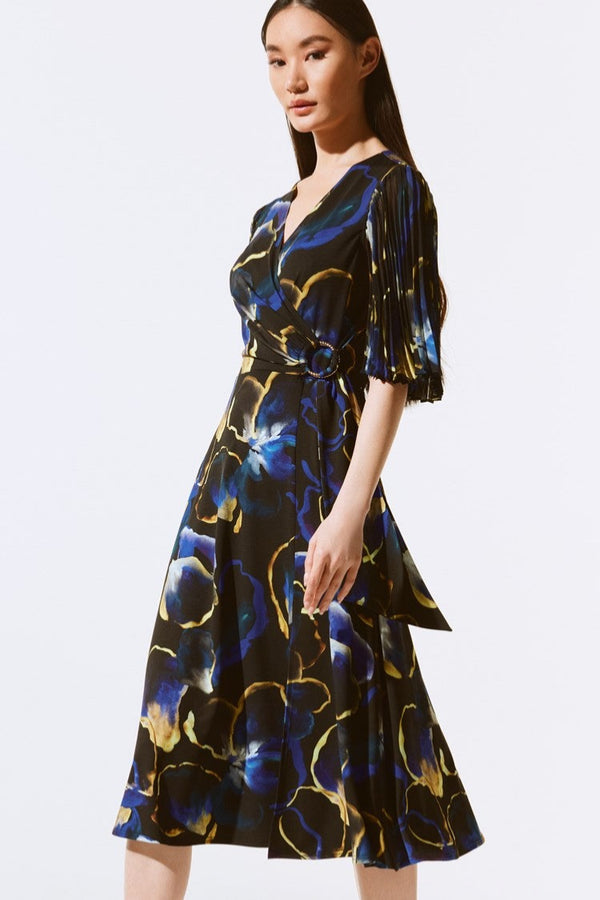 Honey - Joseph Ribkoff Silky Knit And Chiffon Floral Print Dress