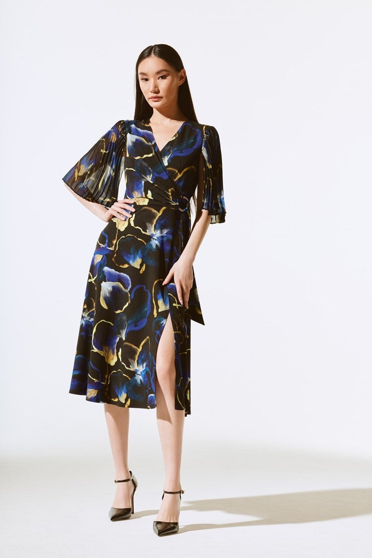 Honey - Joseph Ribkoff Silky Knit And Chiffon Floral Print Dress