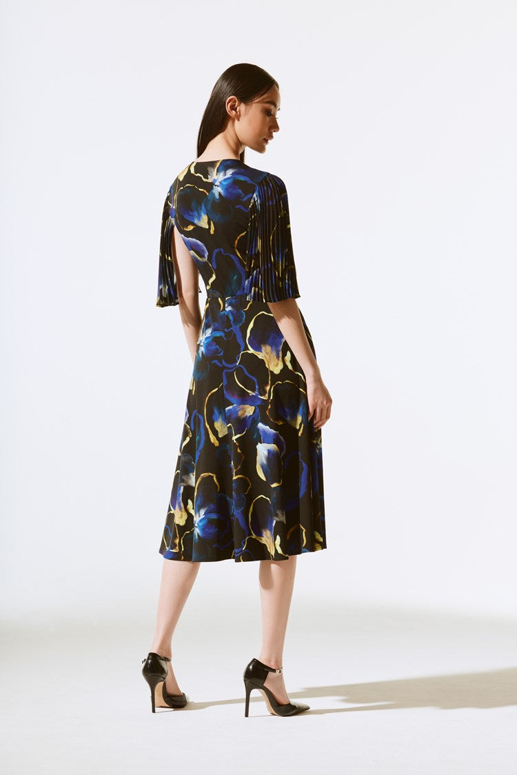 Honey - Joseph Ribkoff Silky Knit And Chiffon Floral Print Dress