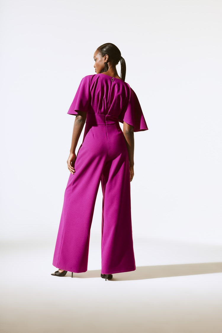 Kathryn - Joseph Ribkoff Lux Twill Wide-Leg Jumpsuit(PREORDER)