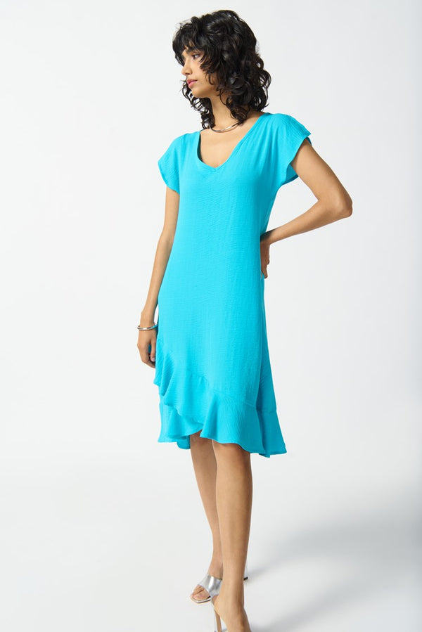Azul - Joseph Ribkoff Gauze A-Line Dress