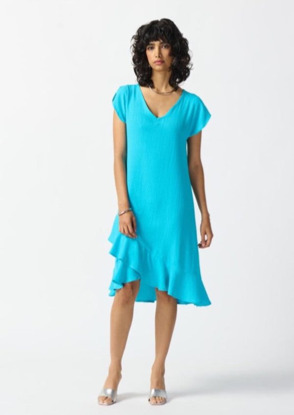 Azul - Joseph Ribkoff Gauze A-Line Dress