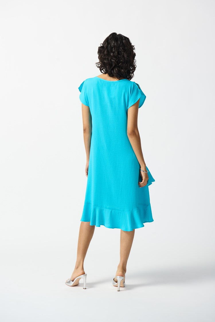 Azul - Joseph Ribkoff Gauze A-Line Dress