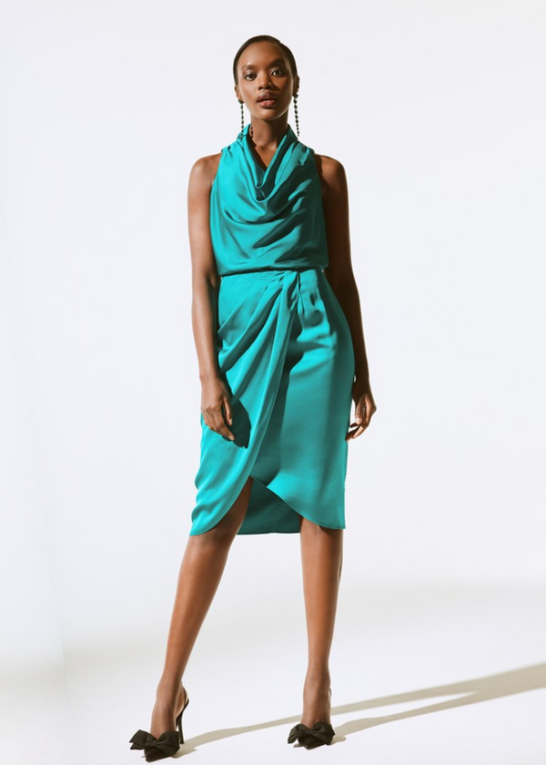 Joseph Ribkoff Satin Sleeveless Sheath Dress