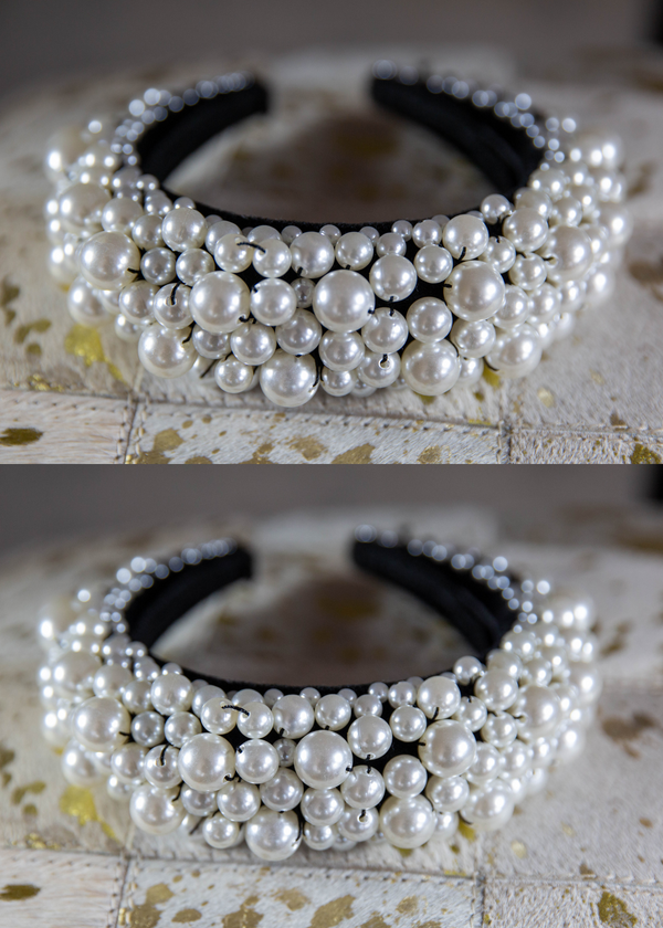 Luxury Pearl white Headband
