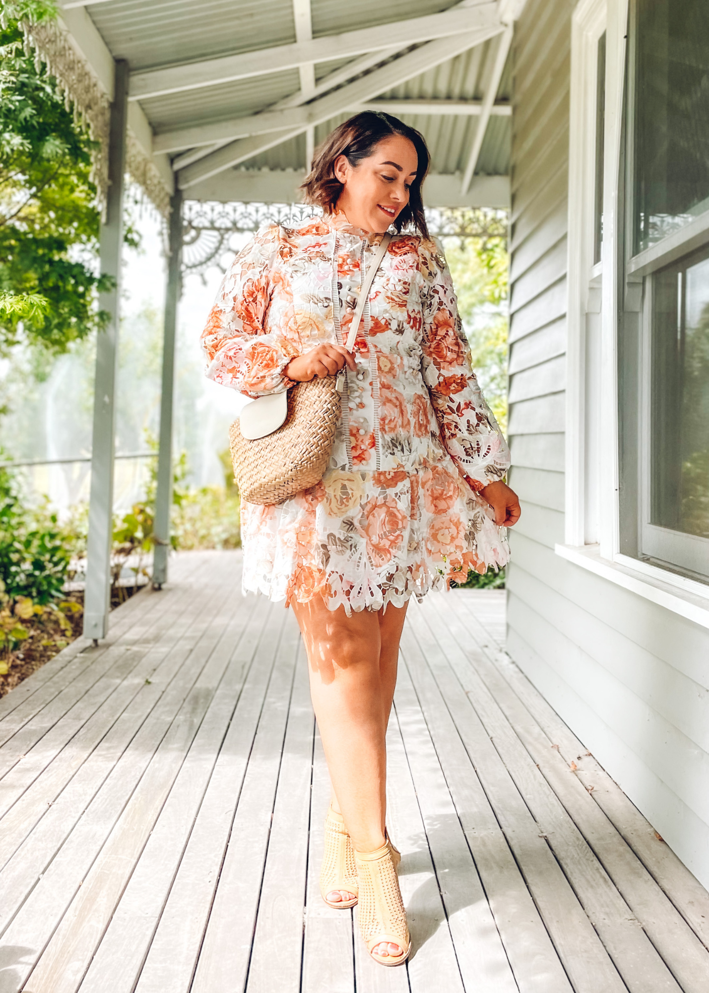 Roseline Floral Embroidered  Lace Dress