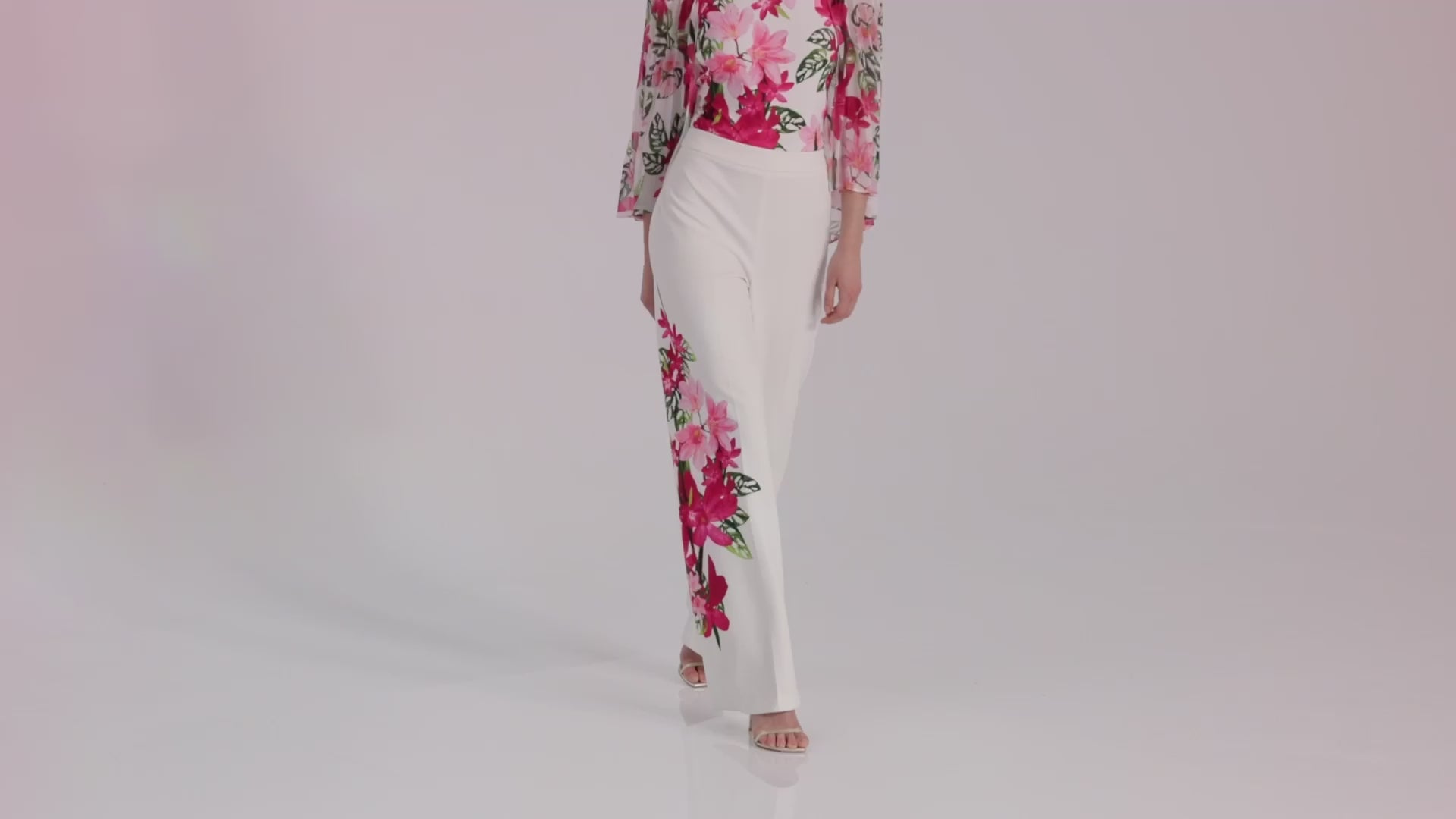 Mary Floral Print Chiffon Off-the-Shoulder Top by Joseph Ribkoff
