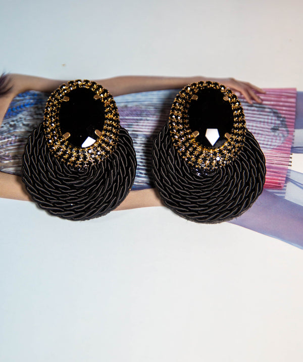 Black Handmade Diamond Earring