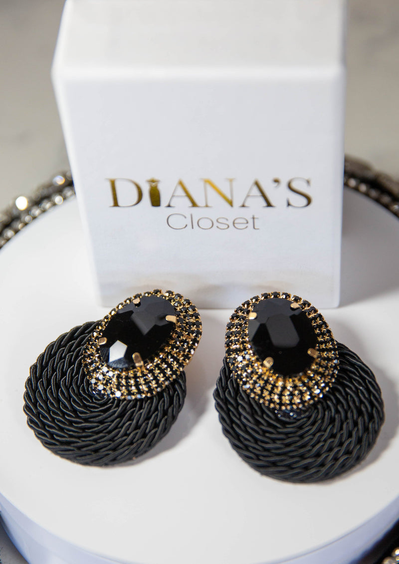 Black Handmade Diamond Earring