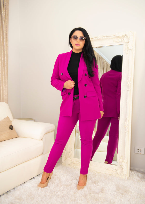 Angelina Magenta Two-piece Suit