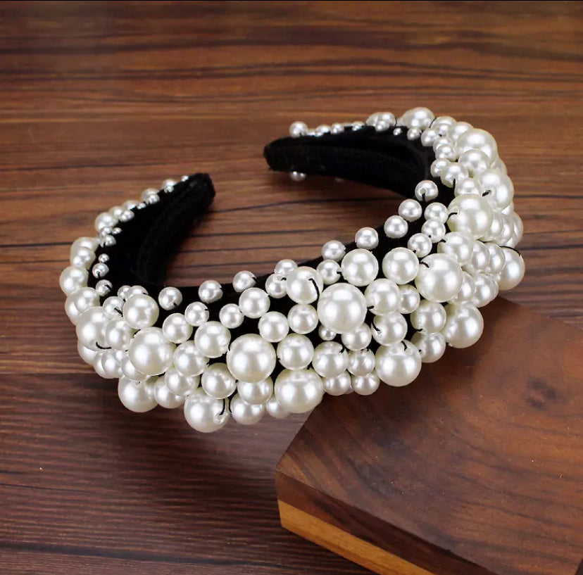 Luxury Pearl white Headband